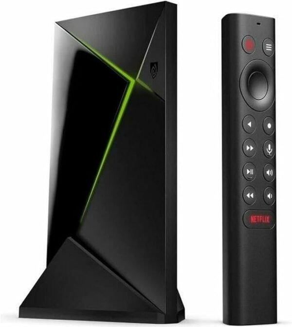 NVIDIA SHIELD Android TV Pro Streaming Media Player; 4K HDR Movies, Live Sports, Dolby Vision-Atmos, AI-Enhanced Upscaling, GeForce NOW Cloud Gaming, Google Assistant Built-In, Works with Alexa