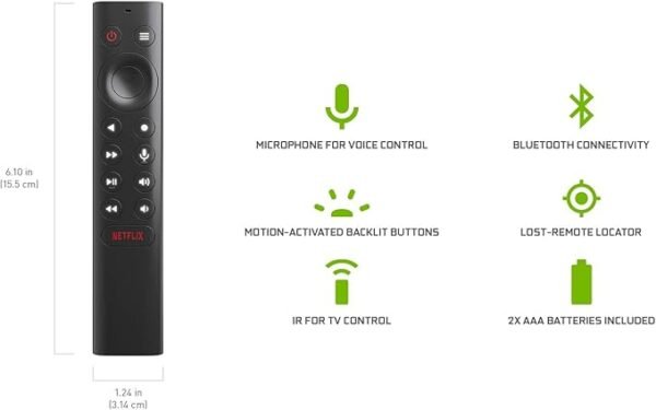 NVIDIA SHIELD Android TV Pro Streaming Media Player; 4K HDR Movies, Live Sports, Dolby Vision-Atmos, AI-Enhanced Upscaling, GeForce NOW Cloud Gaming, Google Assistant Built-In, Works with Alexa