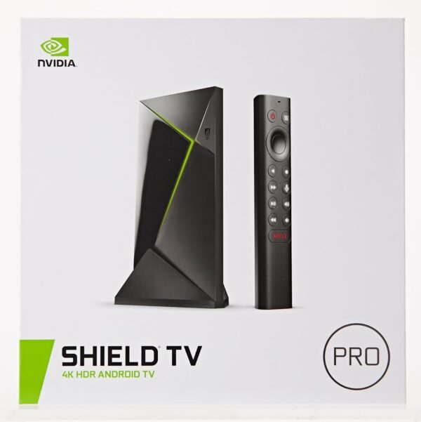 NVIDIA SHIELD Android TV Pro Streaming Media Player; 4K HDR Movies, Live Sports, Dolby Vision-Atmos, AI-Enhanced Upscaling, GeForce NOW Cloud Gaming, Google Assistant Built-In, Works with Alexa