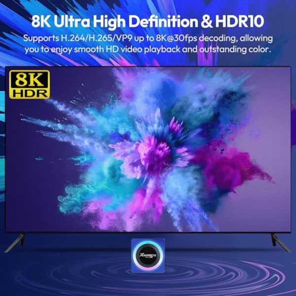 Android 13.0 TV Box, Android TV Box 4K 8K 4GB RAM 64GB ROM Android Box RK3528 Supports WIFI6 2.4GHz+5GHz Dual-band WIFI Bluetooth 5.0 HDR10+ with Mini Wireless Keyboard Remote Control