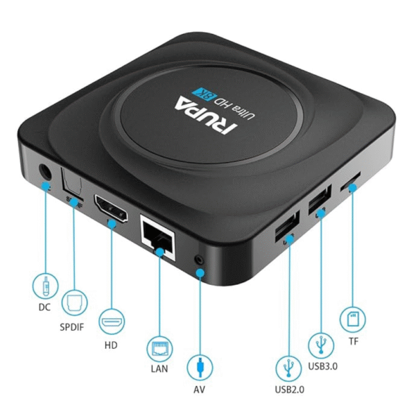 Android TV Box, Smart TV Box Android 11.0 8GB RAM 128GB ROM RK3566 Quad Core Cortex-A53 CPU Support 2.4G/5G WiFi BT 4.0 USB 3.0 1000M Ethernet 3D 8K 6K 4K HD Media Box